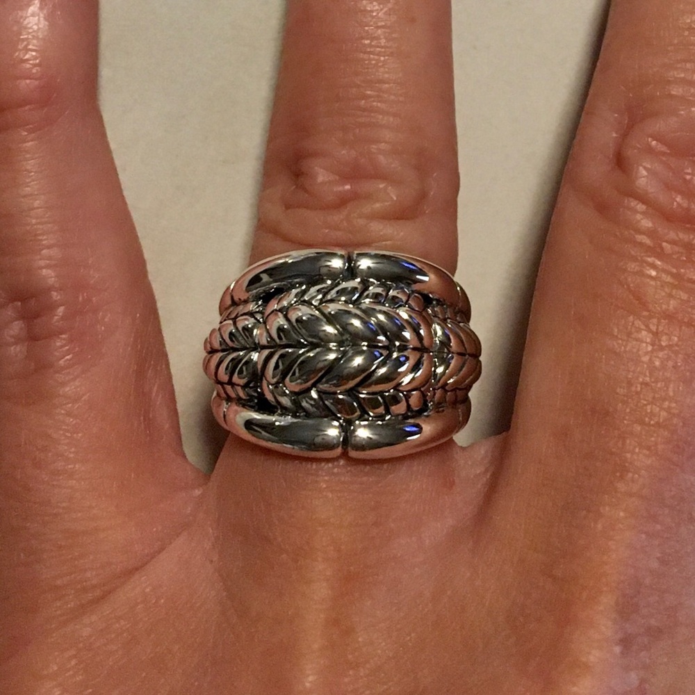 Stunning Jai NWOT Basketweave Sterling Silver ring - Picture 2 of 9